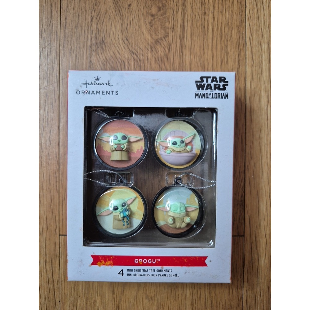 Hallmark Christmas Disnep Star‎ Wars The Mandalorian "Grogu" Mini Ornament Set
